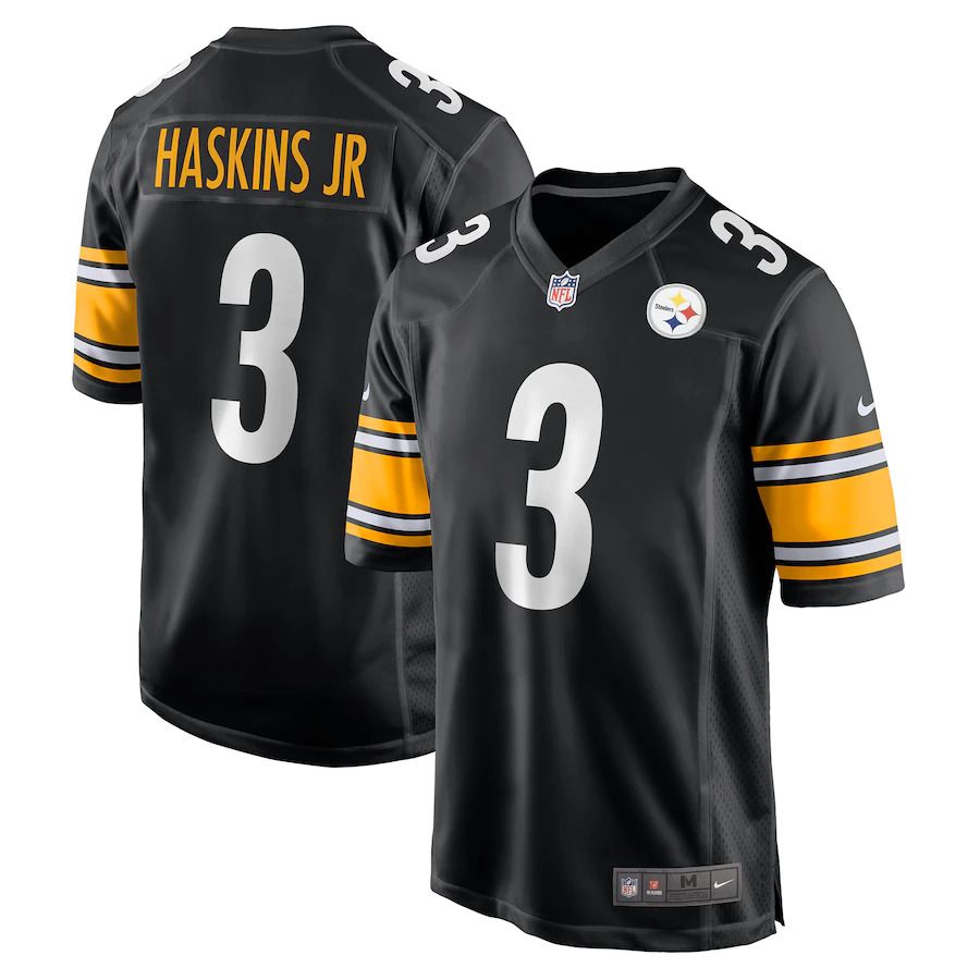 Men Pittsburgh Steelers #3 Dwayne Haskins Nike Black Game NFL Jersey